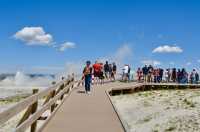 Check-in at the natural wonder of the world - Yellowstone's Thumb Geyser.