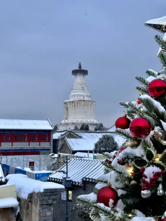 Free photo check-in! Beautiful snow scenery in Beijing!