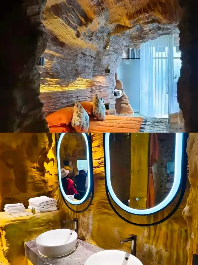Stay at the Rainbow Danxia!!! Dongzhong Villa!!! It's so beautiful that it makes you cry.