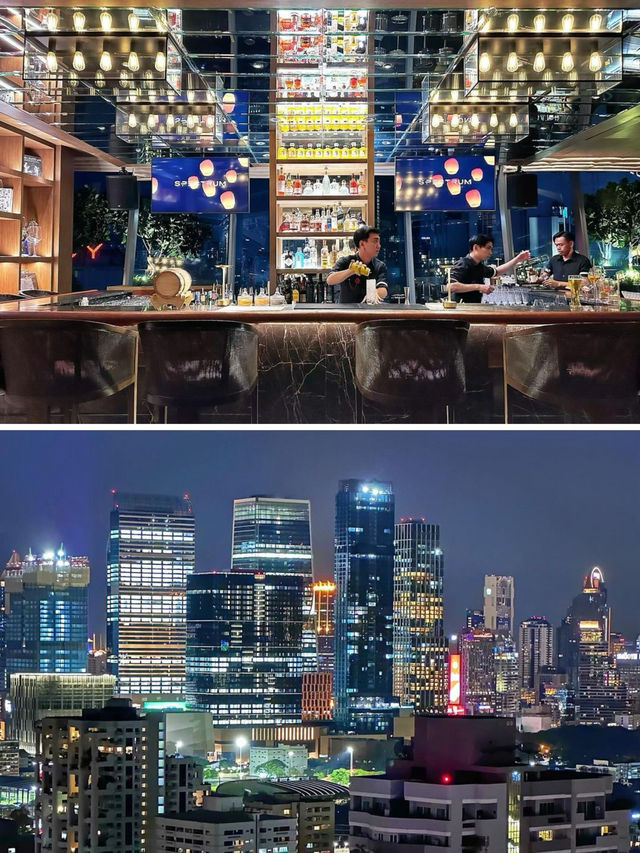 曼谷素坤逸凱悅酒店的空中酒吧和頂樓餐廳景色絕佳！