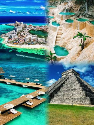 Stroll through the old town of Merida and see colonial buildings and Mayan ruins