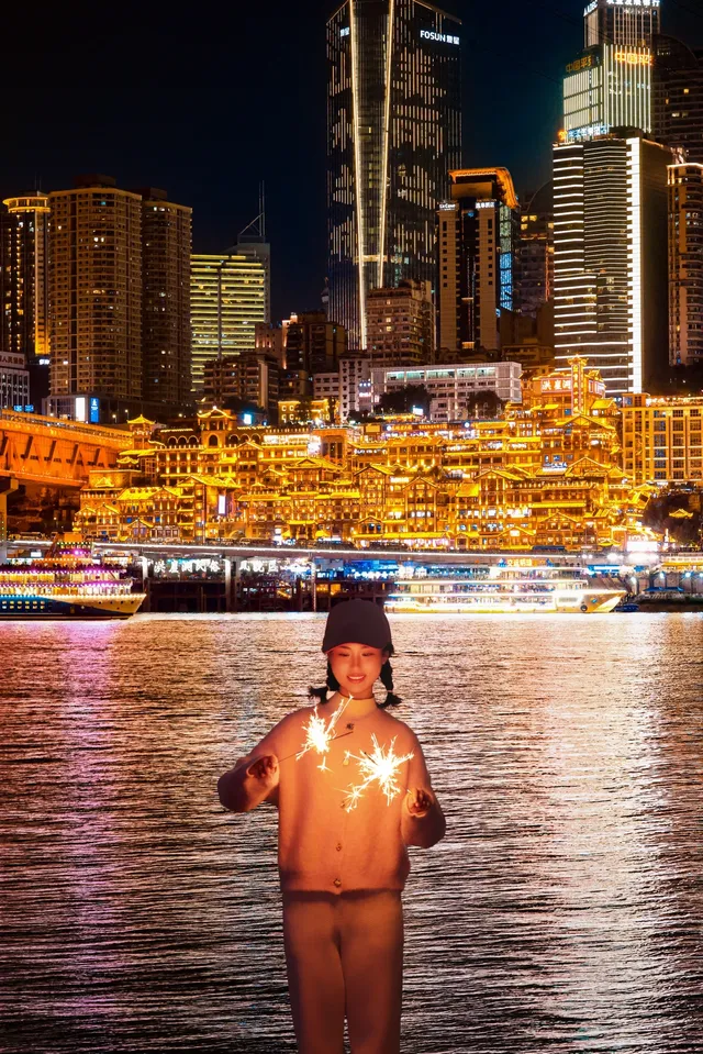 洪崖洞夜景拍照3r一張附詳細路線圖不迷