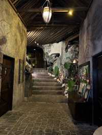 Dine in a 260 million year old natural limestone cave at Jeff’s Cellar 