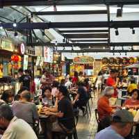 Bustling Food Market In Penang