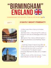 Birmingham itinerary 🏛️