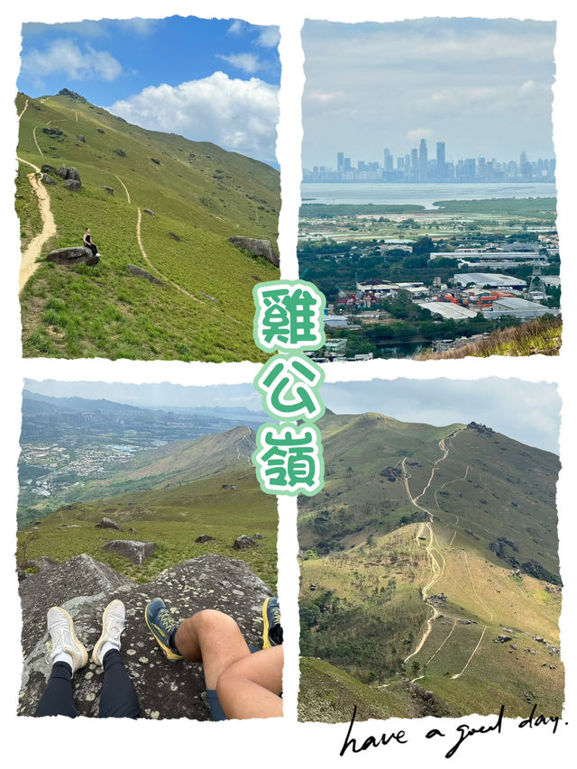 雞公嶺-視野廣闊，全方位無障礙的山脊，眺望南生圍及深圳