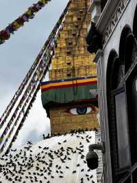 Buddha stupa vibrant center of Buddhism 