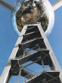 🔵⚪ Europe budget Trip;Discover the Atomium – Brussels' Futuristic Landmark! 🇧🇪