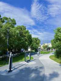 桃園中壢｜大江內定公園 Outlet旁的綠意秘境，散步野餐溜小孩一次滿足！
