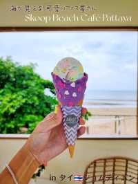 【タイ🇹🇭ジョムティエン】海が見える！可愛いアイス屋さん🍨