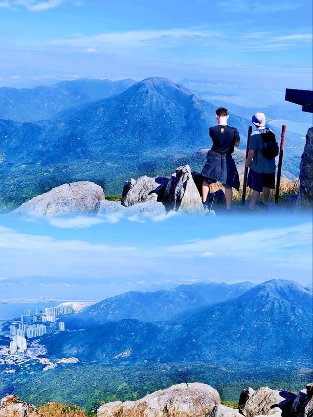 遠眺島嶼夢幻山脈風光