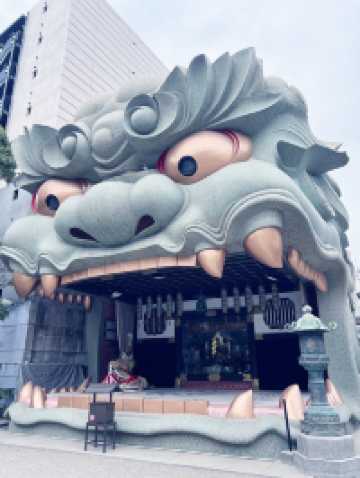 🦁⛩️大阪這顆獅子頭太震撼！難波八阪神社一口吞掉所有厄運！⛩️🦁