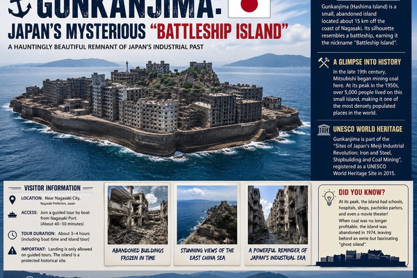 島は ⚓️ Gunkanjima: Japan's Mysterious “Battleship Island