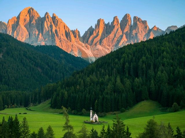 Enjoy the sunset at the Dolomites!