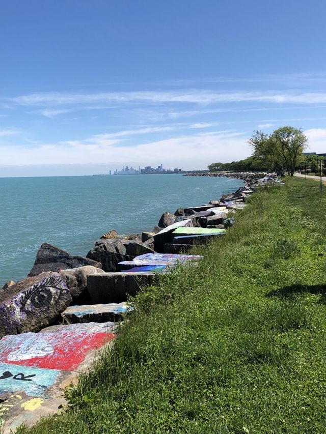 Northwestern University on the shores of Lake Michigan.