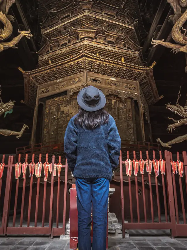 Baoen Temple in Pingwu, a large Tibetan prayer wheel is worth the ticket price