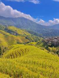 在龍脊梯田，選一個落地窗住進風景裡