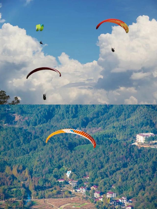 乘傘破雲間，安吉的天際綺夢