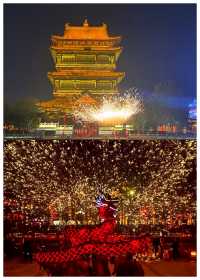 花家地神仙小院打鐵花+辣子雞香到癲！濟寧人40蚊玩爆台兒莊