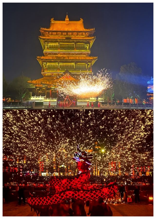 花家地神仙小院打鐵花+辣子雞香到癲！濟寧人40蚊玩爆台兒莊