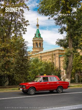 Besides the mosque, where else can you go in Samarkand?