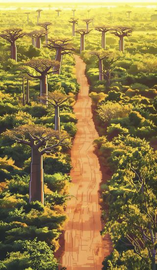 Encounter the 800-Year-Old Giant Baobab Trees of Madagascar's Avenue of the Baobabs Guide "Pixel Edition" 
