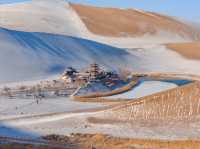 錯過雪後的鳴沙山,再去就要等明年!