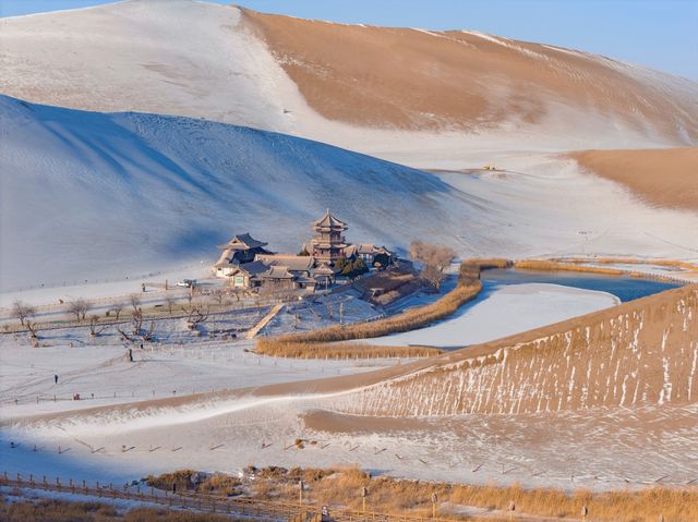 錯過雪後的鳴沙山,再去就要等明年! 錯過雪後的鳴沙山,再去就要等明年!