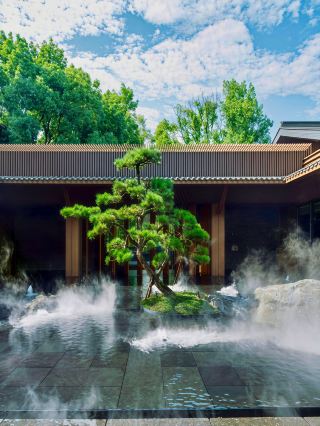 A new ultra-luxury hotel in Mount Emei! Every room features a private hot spring, you won't want to leave once you check in.
