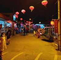 Peach Blossom street in a Malacca small village 