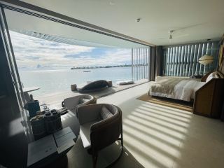 The inside of the water villa is also well-equipped!