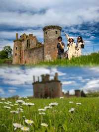 Spring Serenity: Relaxing on the Meadow at Caerlaverock Castle