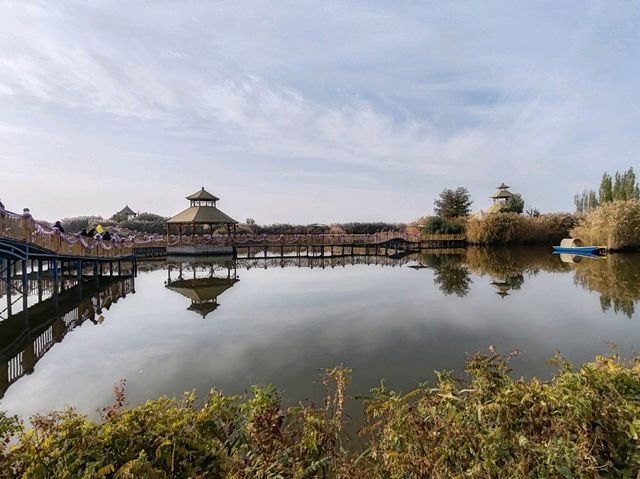 The Charm of a Water Town in Autumn