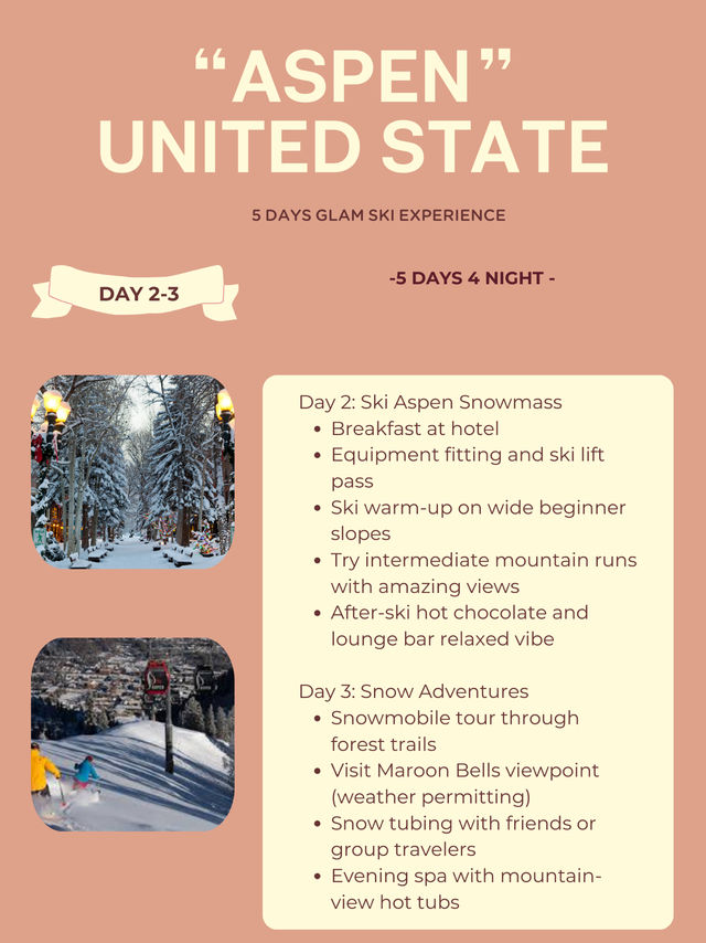 Aspen, USA – 5 Days Glam Ski Experience Aspen, USA – 5 Days Glam Ski Experience