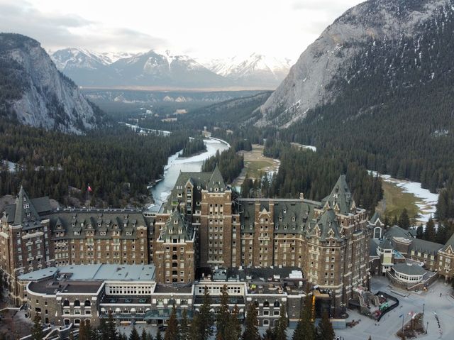 The iconic view Fairmont Banff Springs Hotel