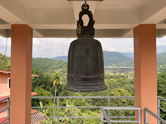 Stunning golden temple in Ranong