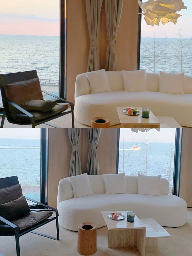 夢幻油畫青島海景奢華酒店。