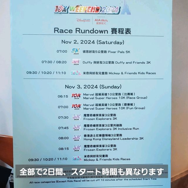 【香港ディズニー】園内を走れる！ディズニーマラソン