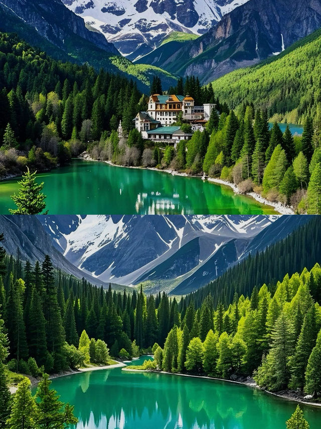 晴天湖水最藍