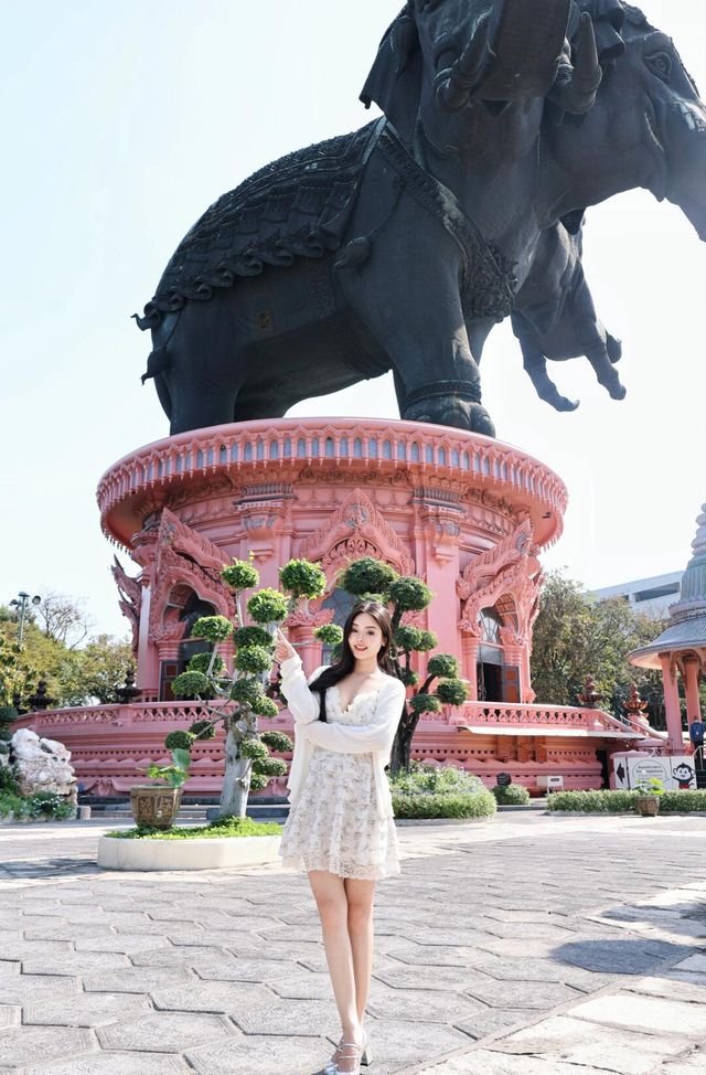 曼谷旅遊｜夢幻粉紅三象神博物館