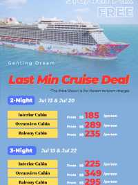 🌴 Cruise More, Pay Less: Genting Dream from S$185/pax