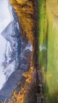 秋景封神的稻城亞丁,還看到了彩虹