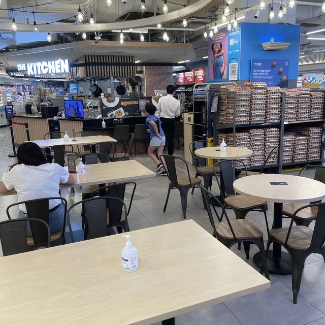 Grocery shopping + dining section at FairPric