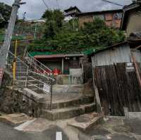 池田城跡は、凄い坂道と急な階段を登った先に有る…かなり体力が要るけど、登るかちが有る。