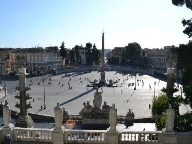 Piazza del Popolo, the centre of Plaza in Rome