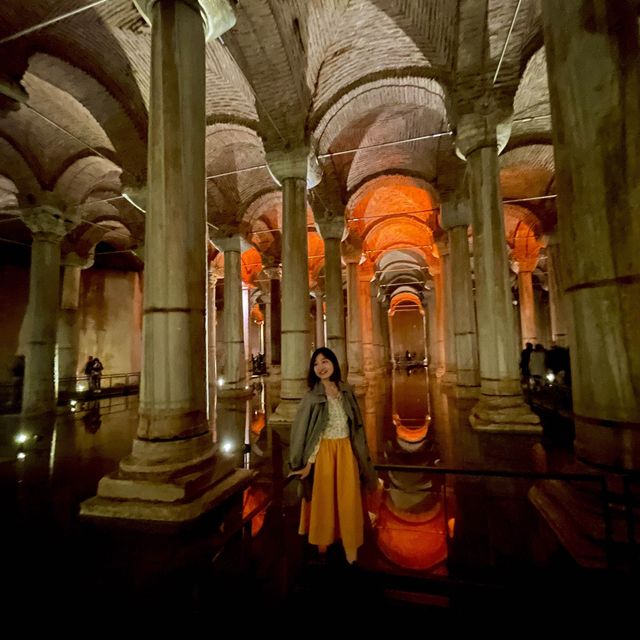 Exploring the Basilica Cistern at Istanbul