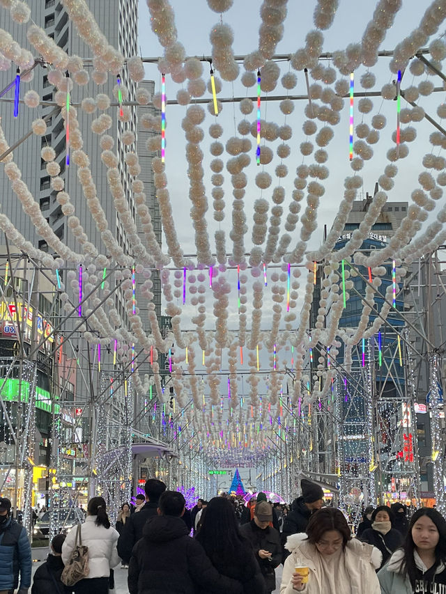 겨울의 해운대 겨울에만 볼 수 있는 해운대빛축제 🎄✨