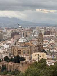 Overlooking Malaga city in the background of Alboran Sea