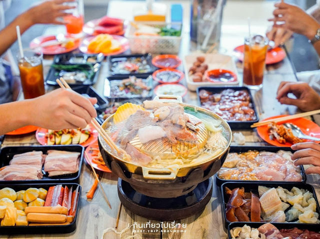 บุฟเฟ่ต์จัดเต็มหมูกระทะซีฟู้ดไม่อั้น 320 NET