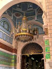 Praying at the sacred Al-Masjid Al-Nabawi in Medina, a truly spiritual experience